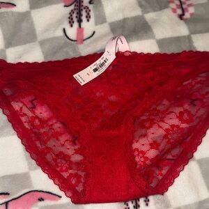 Elegant Red Lace Women's Panties